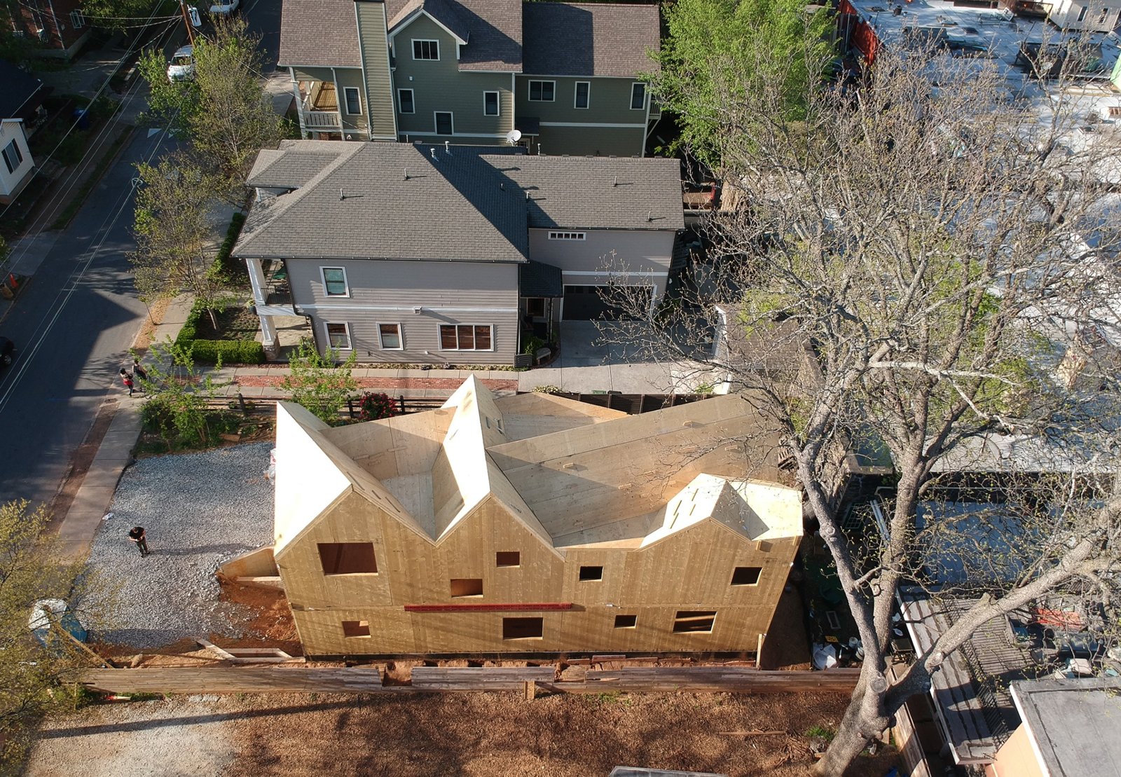 Bathroom with patterned tile